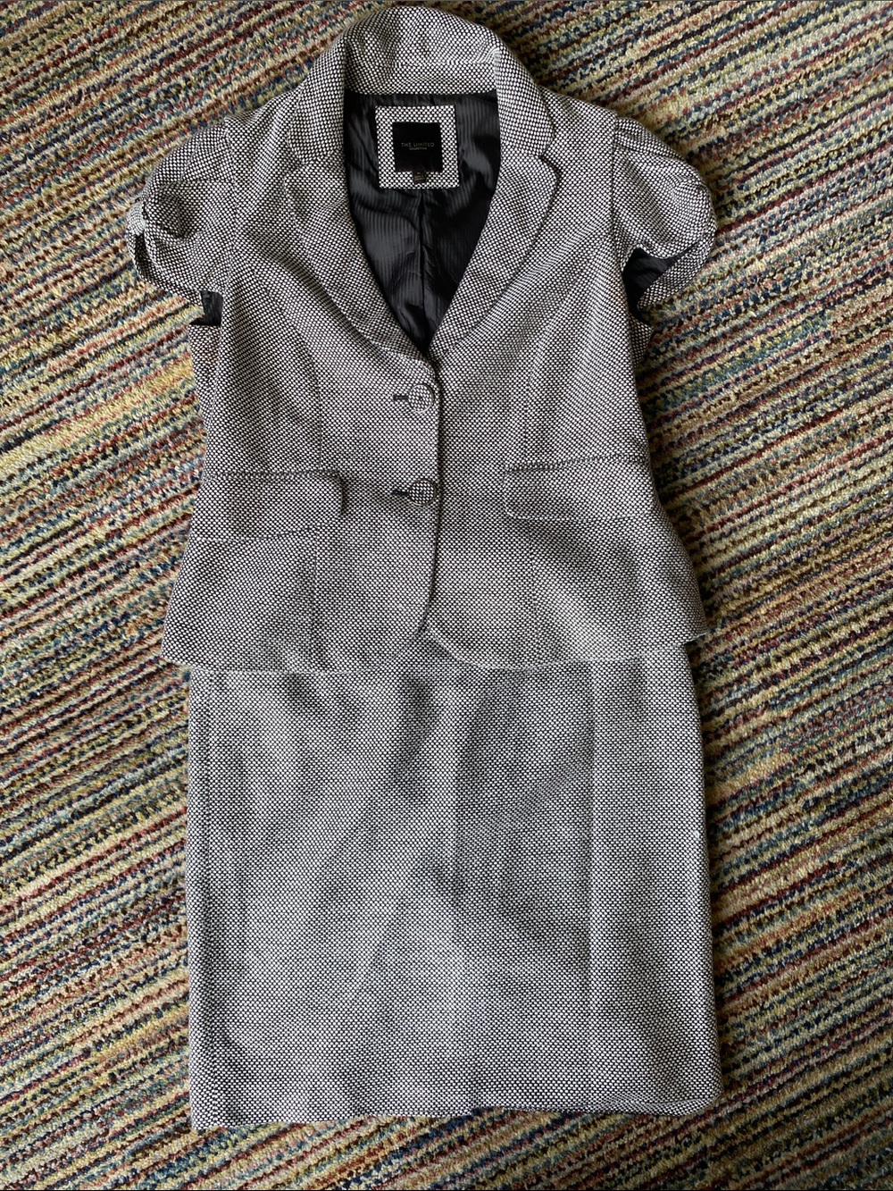 The Limited Brown and White Tweed suit